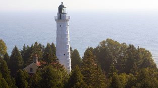 The Cana Island lighthouse.