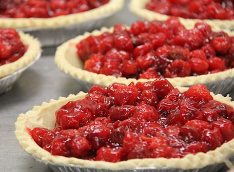 Cherry pies.